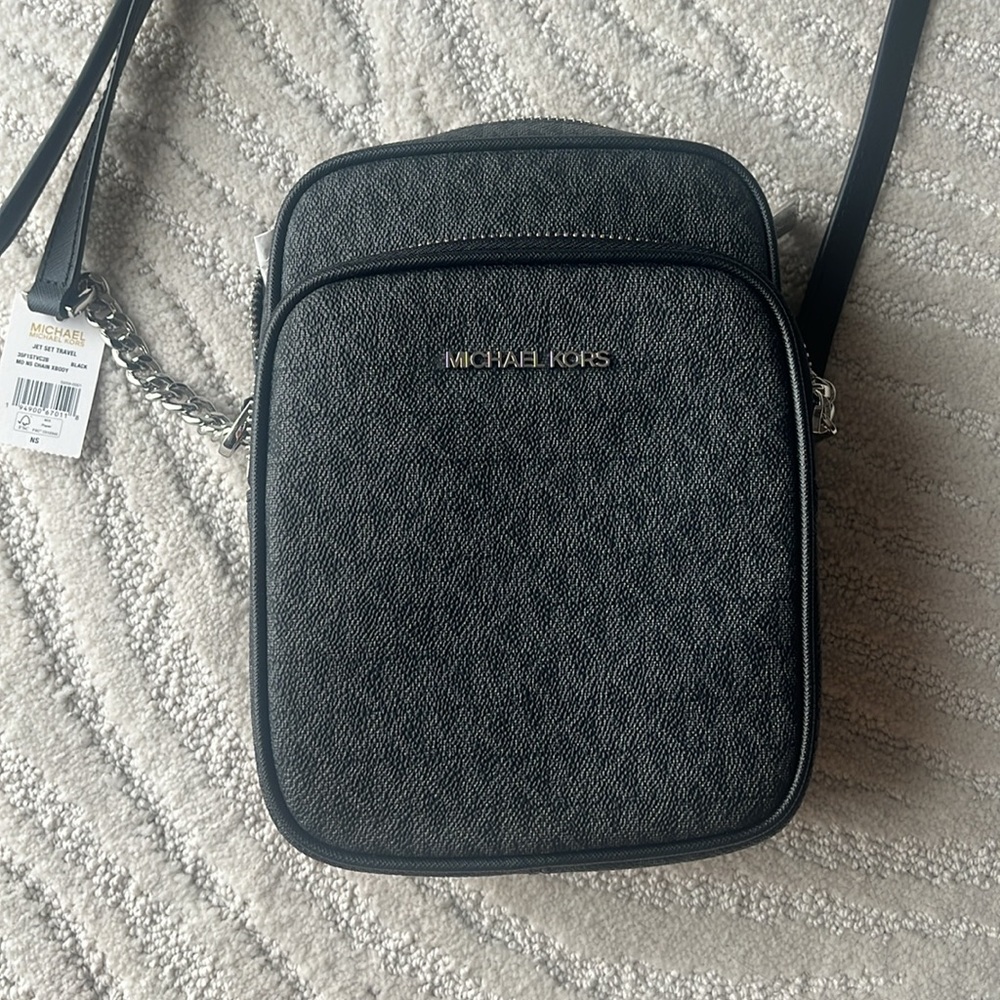 NWT MK Cooper Signature Logo Flight Bag